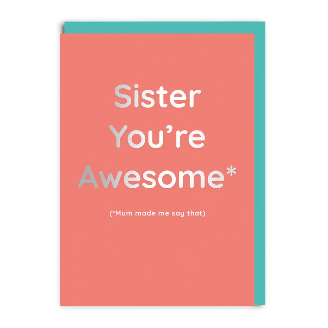 Ohh Deer Birthday Cards*Sister You're Awesome Greeting Card |