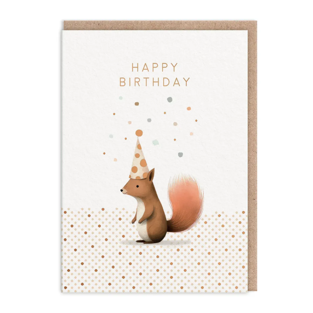 Ohh Deer Birthday Cards*Squirrel Happy Birthday Card