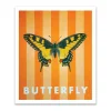 Kaleido Prints*Striped Butterfly Small Art Print (12x10)