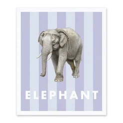 Kaleido Prints*Striped Elephant Riso Print (12x10)