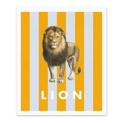Kaleido Prints*Striped Lion Riso Print (12x10)