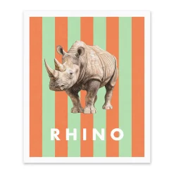 Kaleido Prints*Striped Rhino Riso Print (12x10)