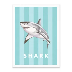 Kaleido Prints*Striped Shark Small Art Print (12x10)