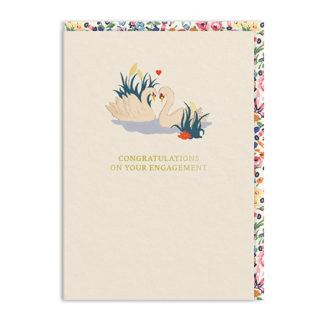 Cath Kidston Congratulations|Engagement*Swans On Your Engagement Card