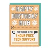 AbiGoLucky Birthday Cards*Tech Support Voucher Mum Birthday Card 💻 | Ohh Deer