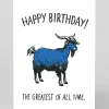 Huckleberry Letterpress Co. Birthday|Birthday Cards*The G.O.A.T. Birthday Card | Ohh Deer