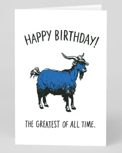 Huckleberry Letterpress Co. Birthday|Birthday Cards*The G.O.A.T. Birthday Card | Ohh Deer