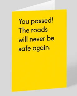 Twin Pines Congratulations*The Roads Will Never Be Safe Again Congratulations Card | Ohh Deer