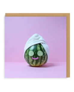 Say Cheese Mother's Day Cards*Watermelon Spa Square Greeting Card