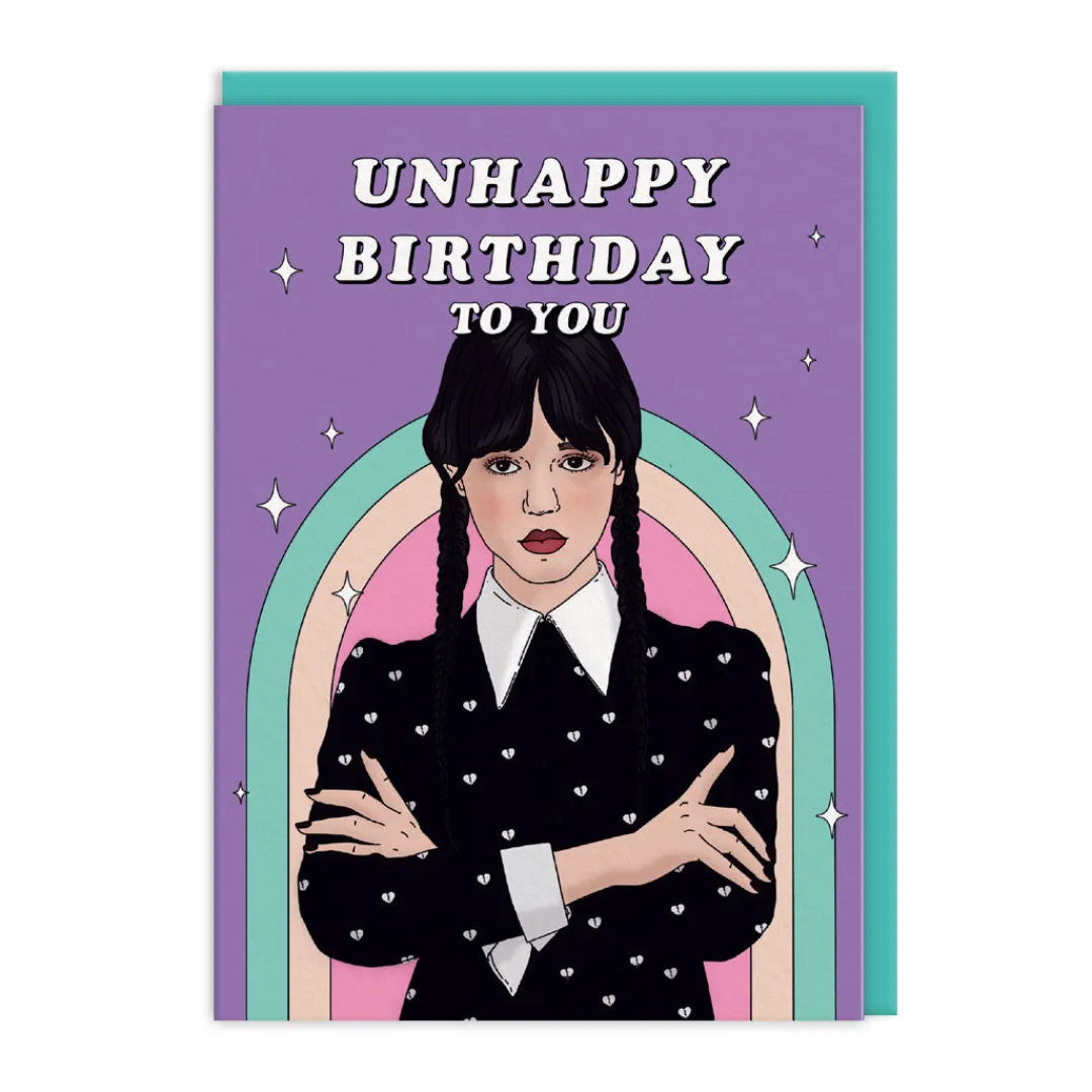 Party Mountain Paper Co. Birthday Cards*Wednesday Addams Unhappy Birthday Card ☠️ | Ohh Deer