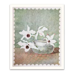 Kaleido Prints*White Orchid In Water Riso Print (12x10)