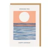 Miles Tewson Birthday Cards*Wishing You Happy Birthday Stripes Card | Ohh Deer