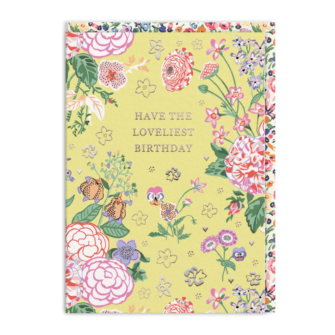 Cath Kidston Birthday Cards*Yellow Posy Birthday Card