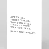 Huckleberry Letterpress Co. Anniversary*You Two Still Make It Look Easy Anniversary Card | Ohh Deer