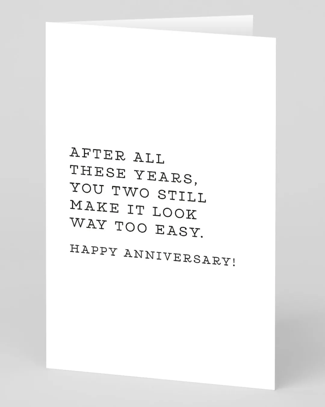 Huckleberry Letterpress Co. Anniversary*You Two Still Make It Look Easy Anniversary Card | Ohh Deer