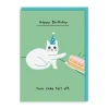 Ken The Cat Birthday Cards*Your Cake Fell Off Birthday Card | Ohh Deer