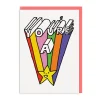 Constant Bagel Therapy Birthday Cards*You're A Star Rainbow Greeting Card